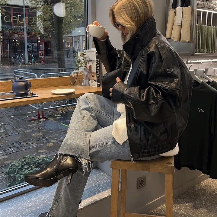 CHAQUETA CUERO BIMBA Y LOLA 5