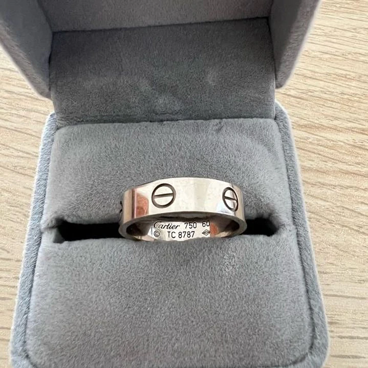 ANILLO CARITER ORO BLANCO  5