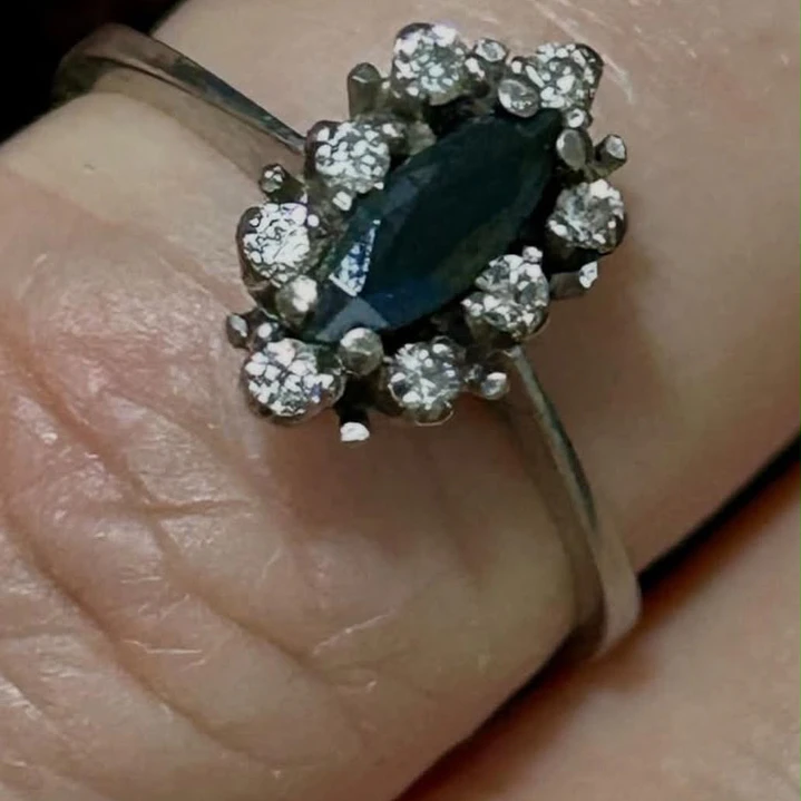 ANILLO ORO BLACO Y BRILLANTES N13 2