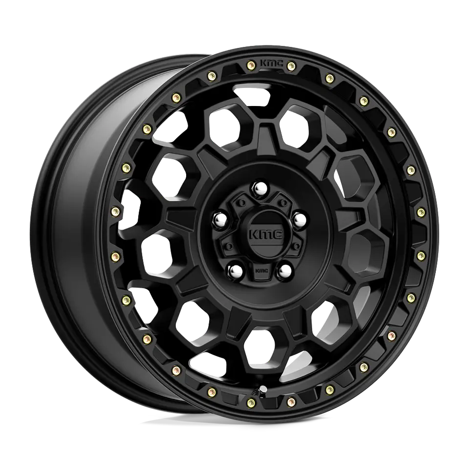 Juego de 4 llantas 17X9.0 6X139.7/-12 KMC Trek Satin Black Cb106.1 1