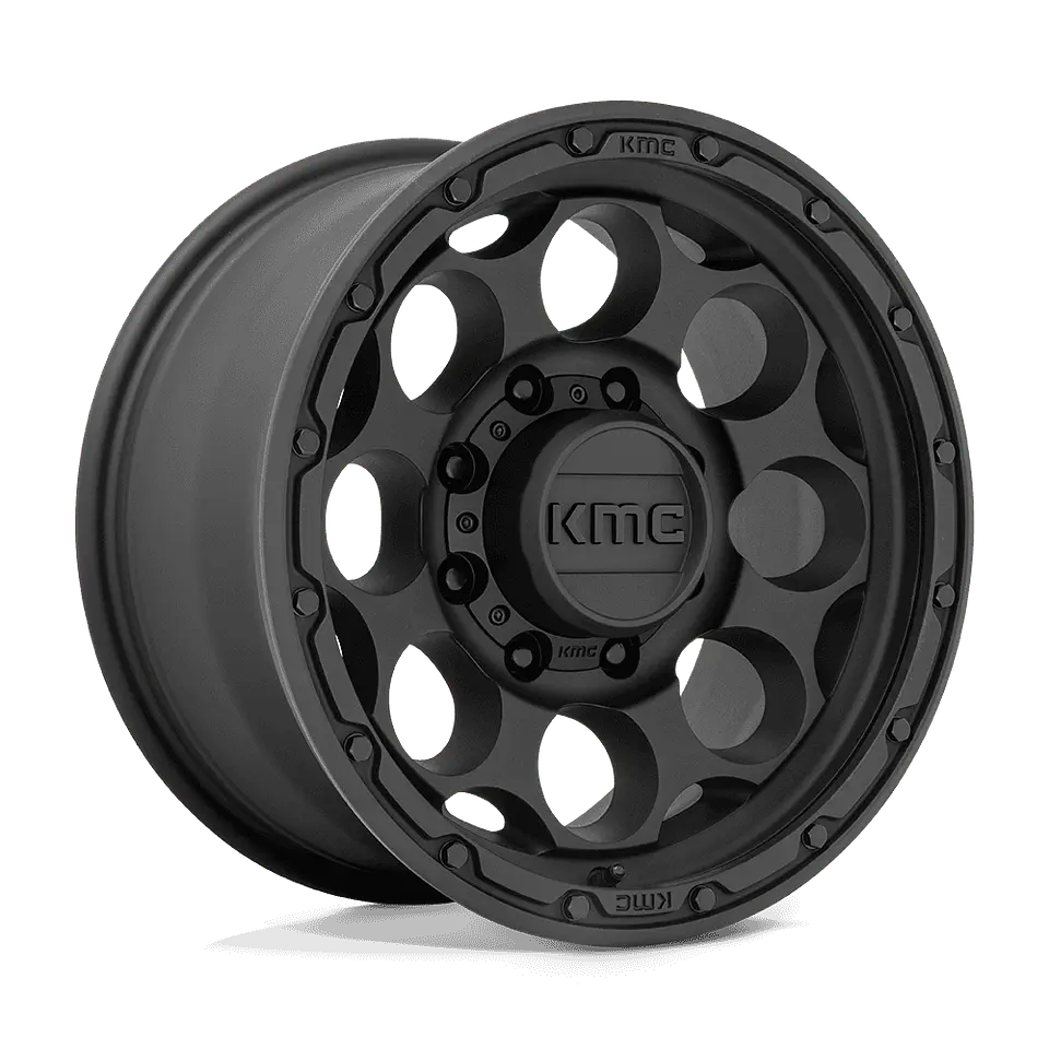 Juego de 4 llantas 17X8.5 6X139.7/00 KMC Dirty Harry Textured Black Km541 1