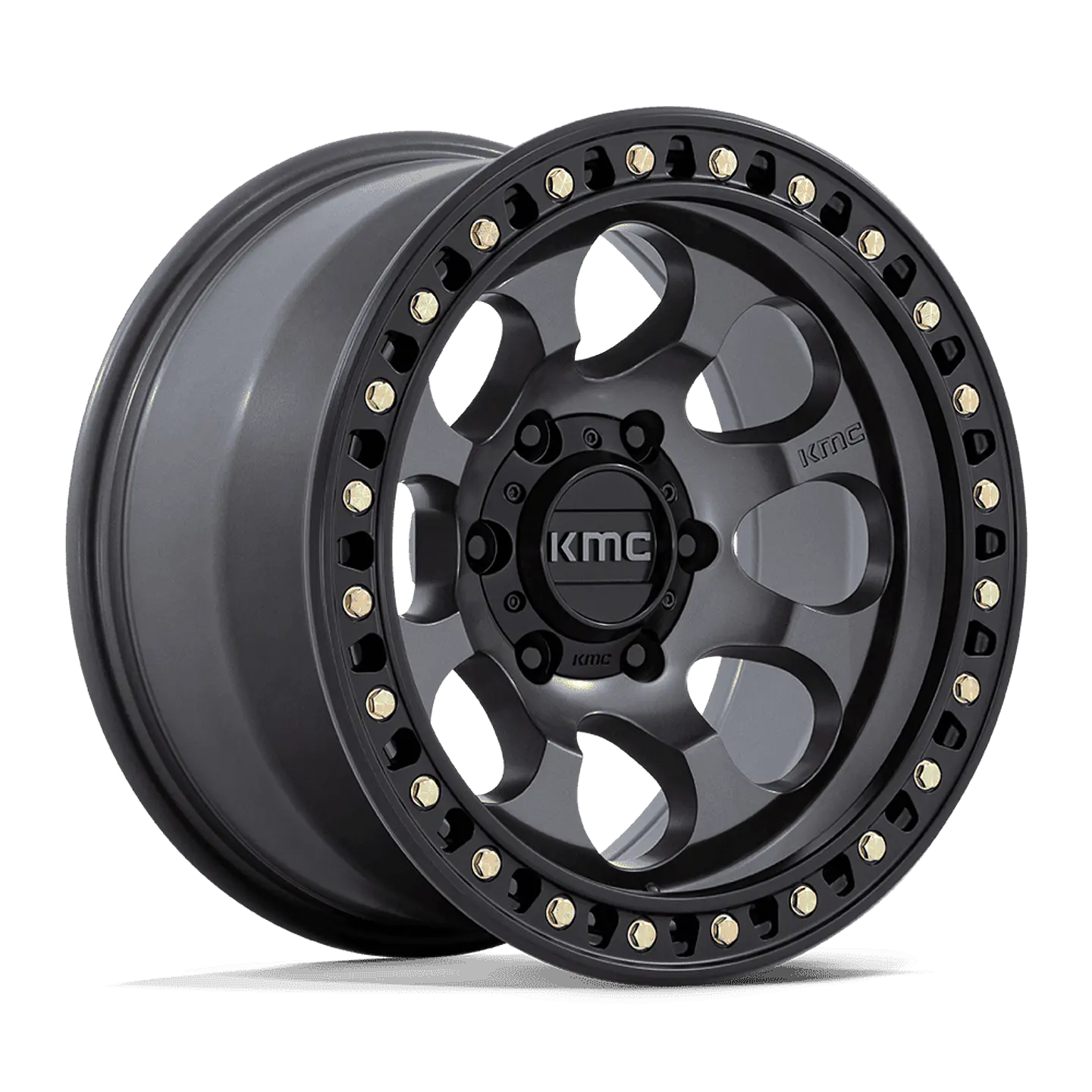 Juego de 4 llantas 17X9.0 6X139.7/-12 KMC Km550 Riot Anthracite W/Satin Black L 1