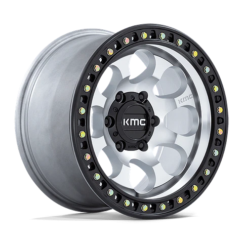 Juego de 4 llantas 17X8.5 6X139.7/10 KMC Riot Machined W/Satin Black Lip Cb106,