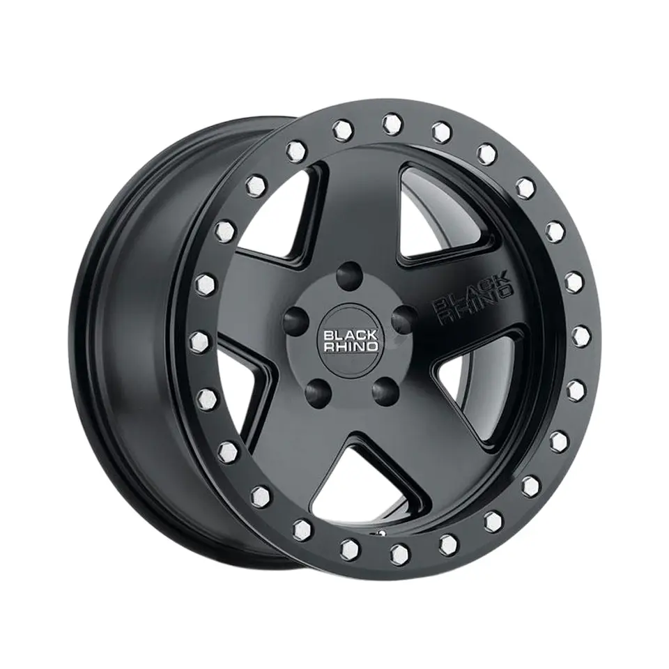 Juego de 4 llantas 17X9.5 6X139.7/-18 Black Rhino Crawler Matte Black 1