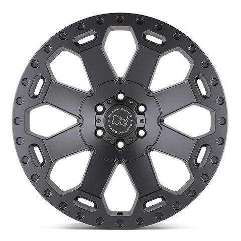 Juego de 4 llantas 17X9.0 6X139.7/-12 Black Rhino Warlord  Matte Black W/Machin