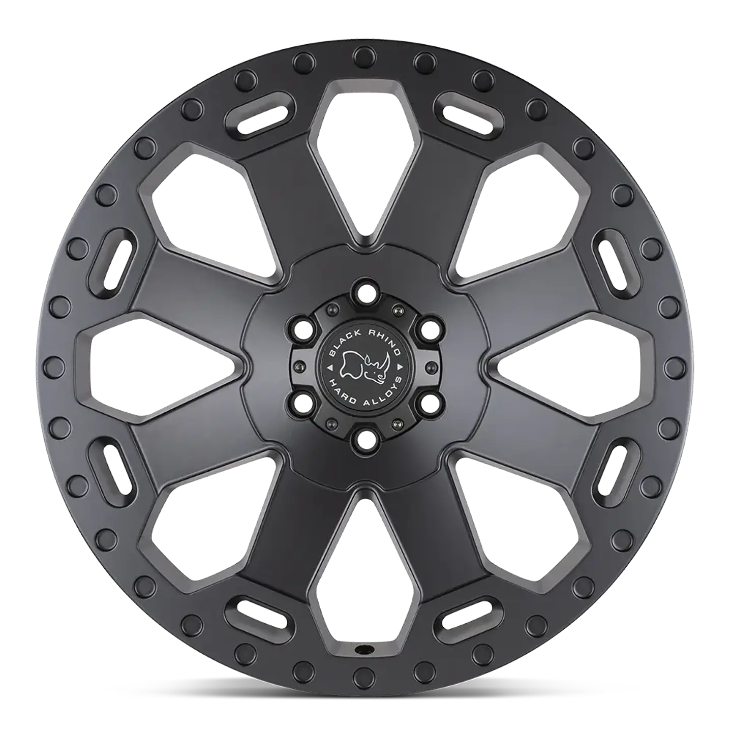 Juego de 4 llantas 17X9.0 6X139.7/-12 Black Rhino Warlord  Matte Black W/Machin 1