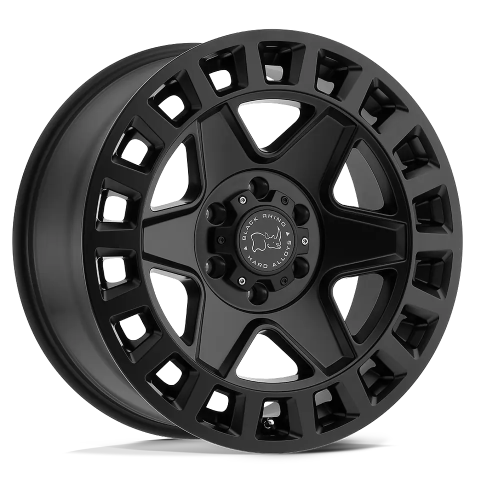 Juego de 4 llantas 17X9.0 6X139.7/-12 Black Rhino York Matte Black 1