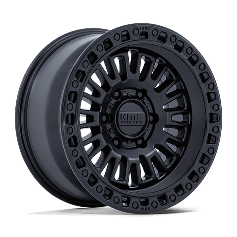 Juego de 4 llantas 17X8.5 6X139.7/00 KMC Km554 Aztec Matte Black W/Gloss Black