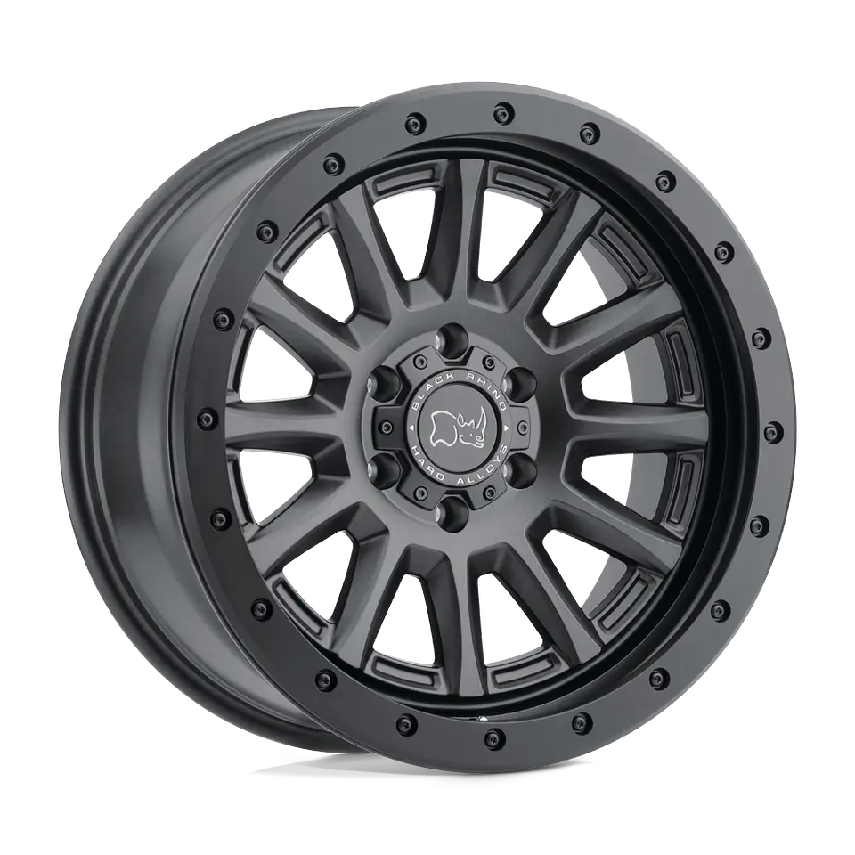 Juego de 4 llantas 17X8.5 6X139.7/-18 Black Rhino Dugger Gunblack 1