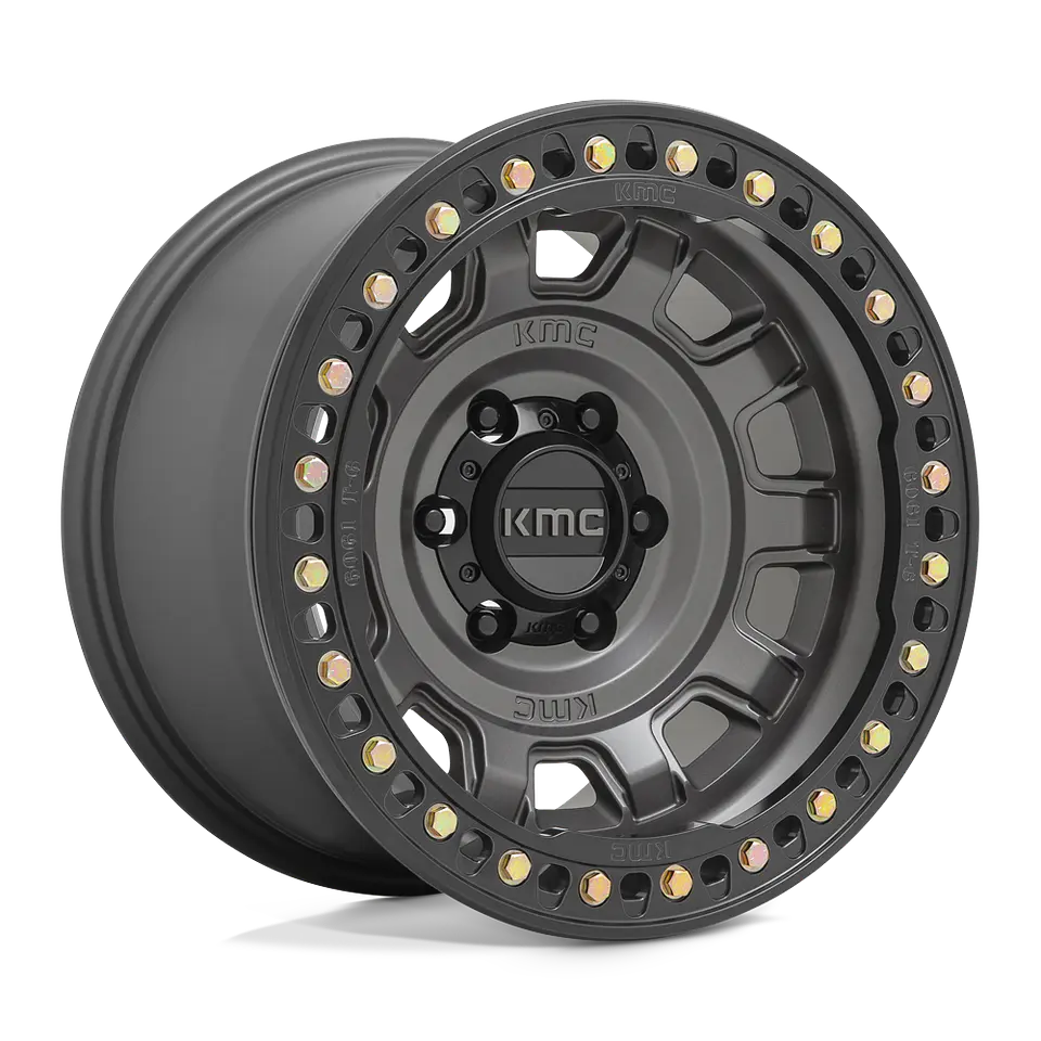 Juego de 4 llantas 17X9.0 5X127/-38 KMC Tank Beadlock Anthracite Km236 1