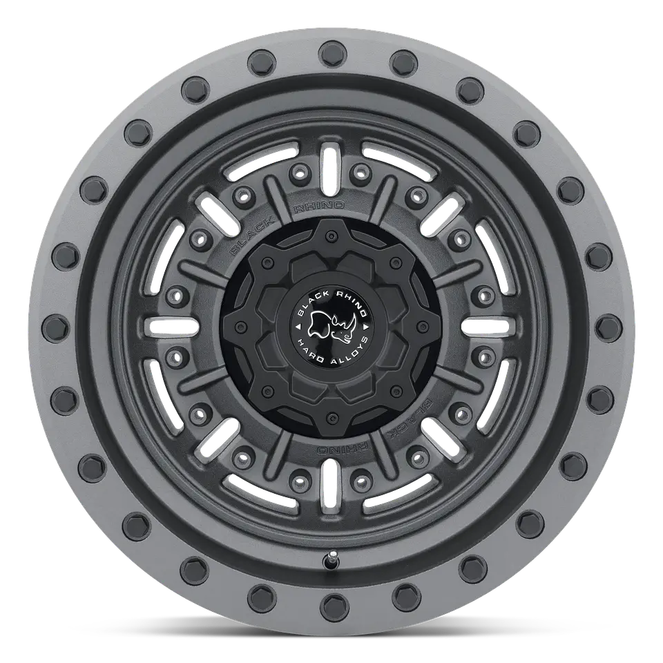 Juego de 4 llantas 17X8.5 6X139.7/-18 Black Rhino Abrams Textured Matte Gunmeta 1