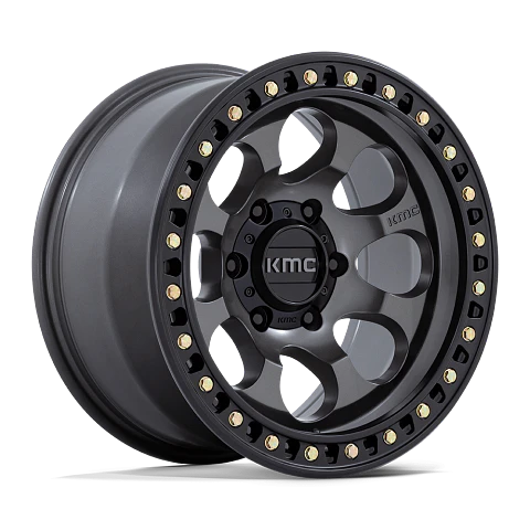 Juego de 4 llantas 17X8.5 6X139.7/10 KMC Km550 Riot Anthracite W/Satin Black Li