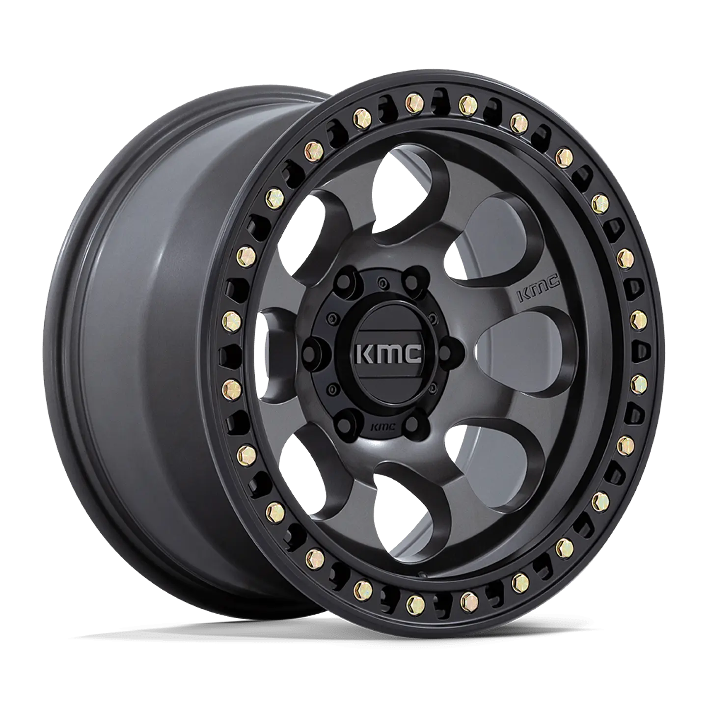 Juego de 4 llantas 17X8.5 6X139.7/10 KMC Km550 Riot Anthracite W/Satin Black Li 1
