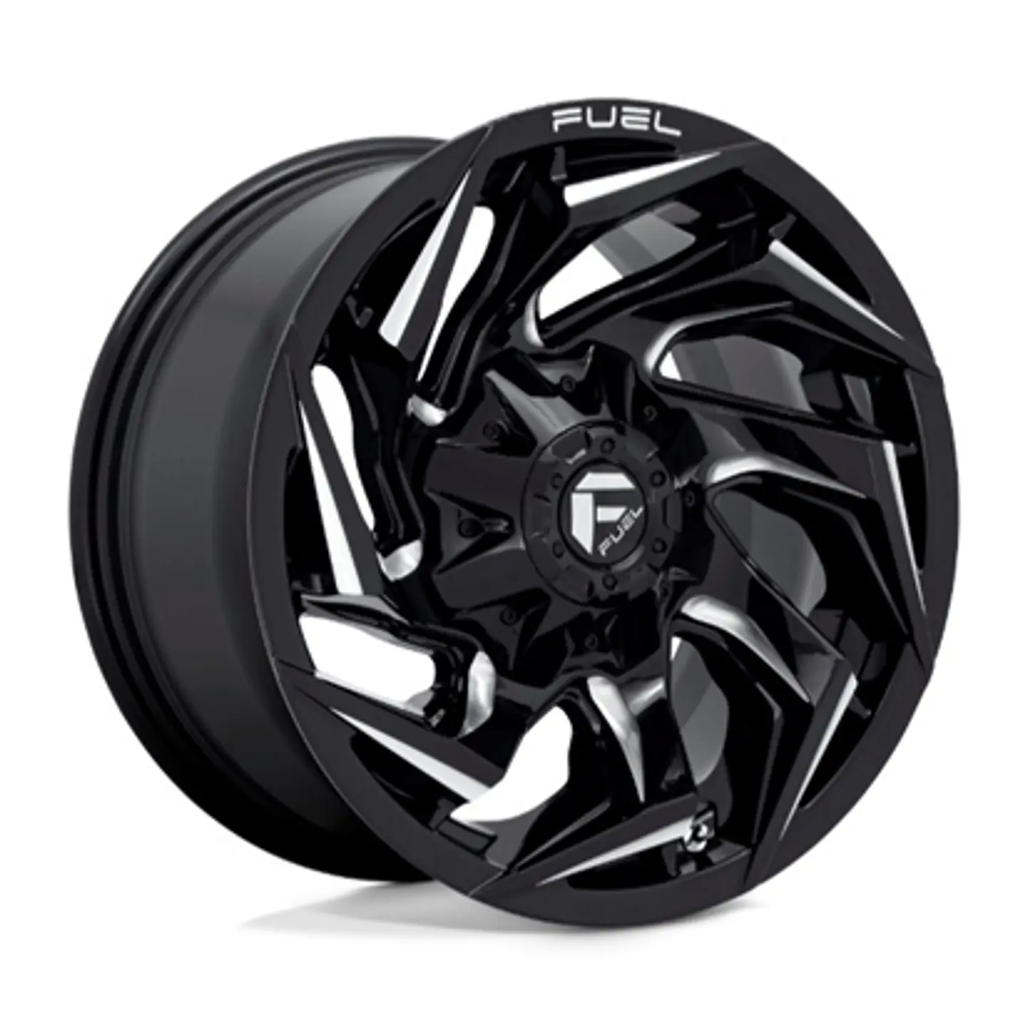 Juego de 4 llantas Fuel REACTION 20X9 6X135/6X139.7 ET+1 GLOSS BLACK MILLED 1