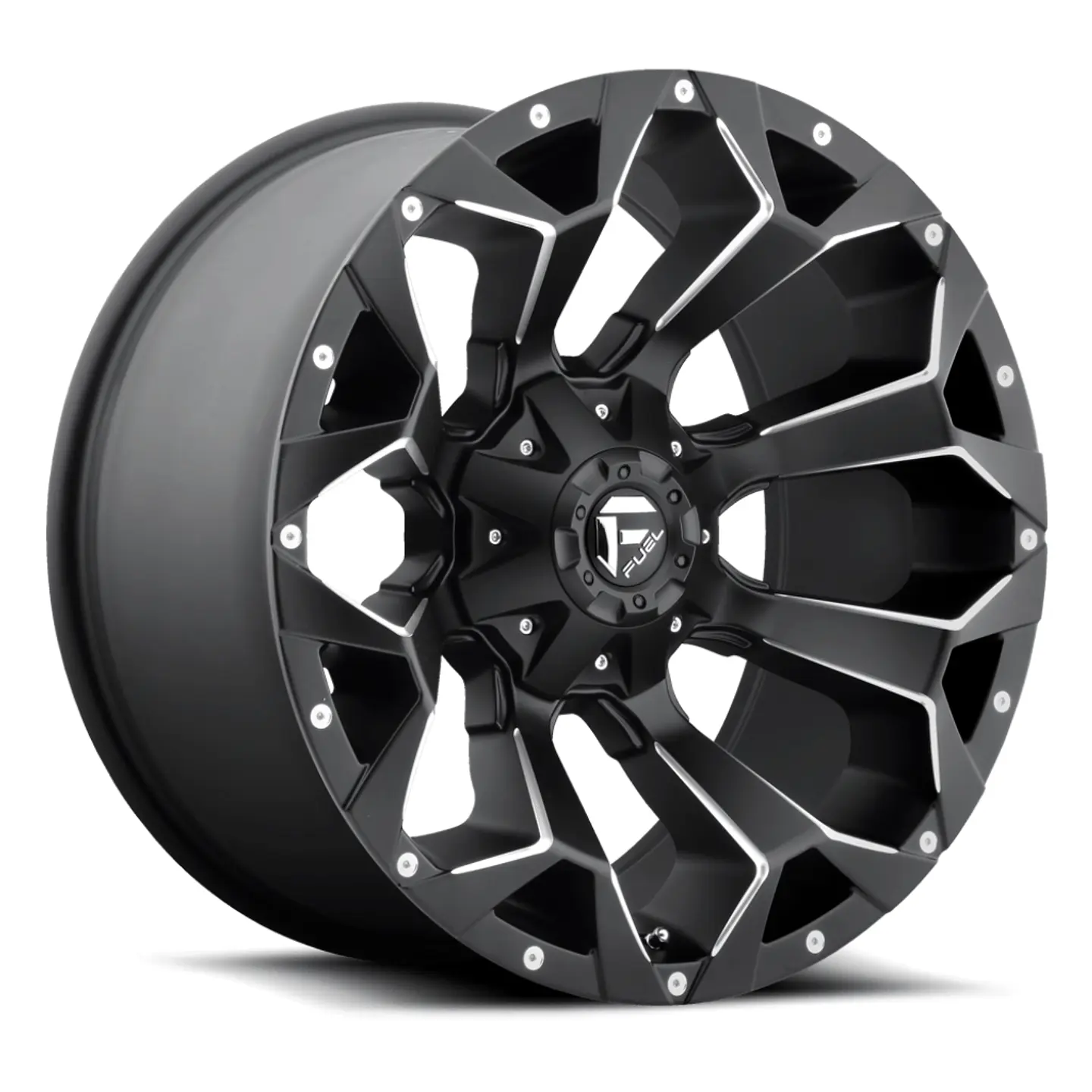 Juego de 4 llantas Fuel ASSAULT 20X10 6X135/6X139.7 ET-18 MATTE BLACK MILLED 1