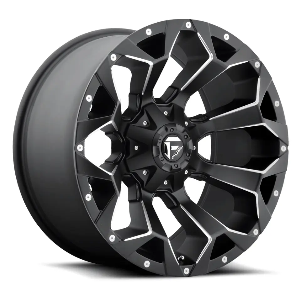 Juego de 4 llantas Fuel ASSAULT 20X10 6X135/6X139.7 ET-18 MATTE BLACK MILLED 1