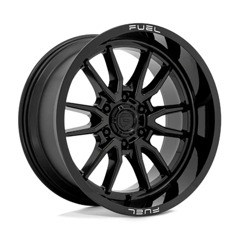 Juego de 4 llantas Fuel CLASH 6 17X9 6X139.7 ET-12 GLOSS BLACK