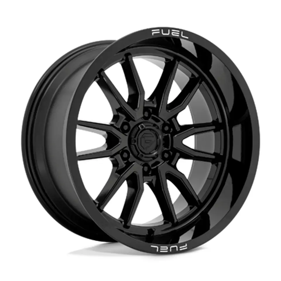 Juego de 4 llantas Fuel CLASH 6 17X9 6X139.7 ET-12 GLOSS BLACK 1