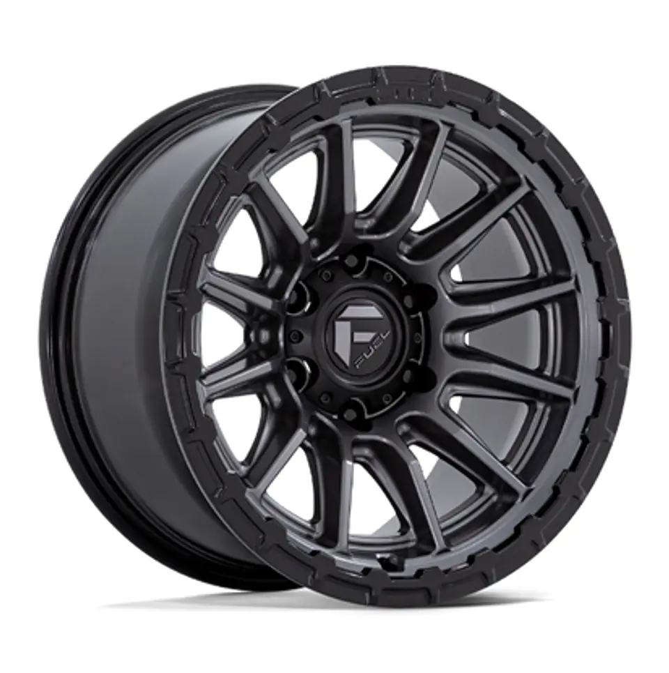 Juego de 4 llantas Fuel PISTON 17X9 6X135 ET-12 MATTE GUN METAL BLACK LIP 1