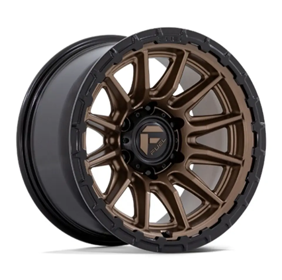 Juego de 4 llantas Fuel PISTON 17X9 6X139.7 ET-12 MATTE BRONZE BLACK LIP 1
