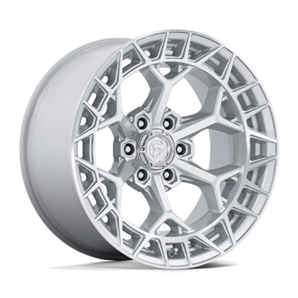 Juego de 4 llantas Fuel CHARGER 17X9 6X139.7 ET-12 GLOSS SILVER W/ MACHINE FACE 1