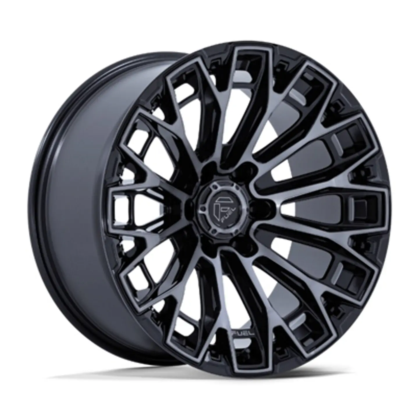 Juego de 4 llantas Fuel TRAX 17X9 6X139.7 ET+1 GLOSS BLACK MACHINED FACE DTCC 1