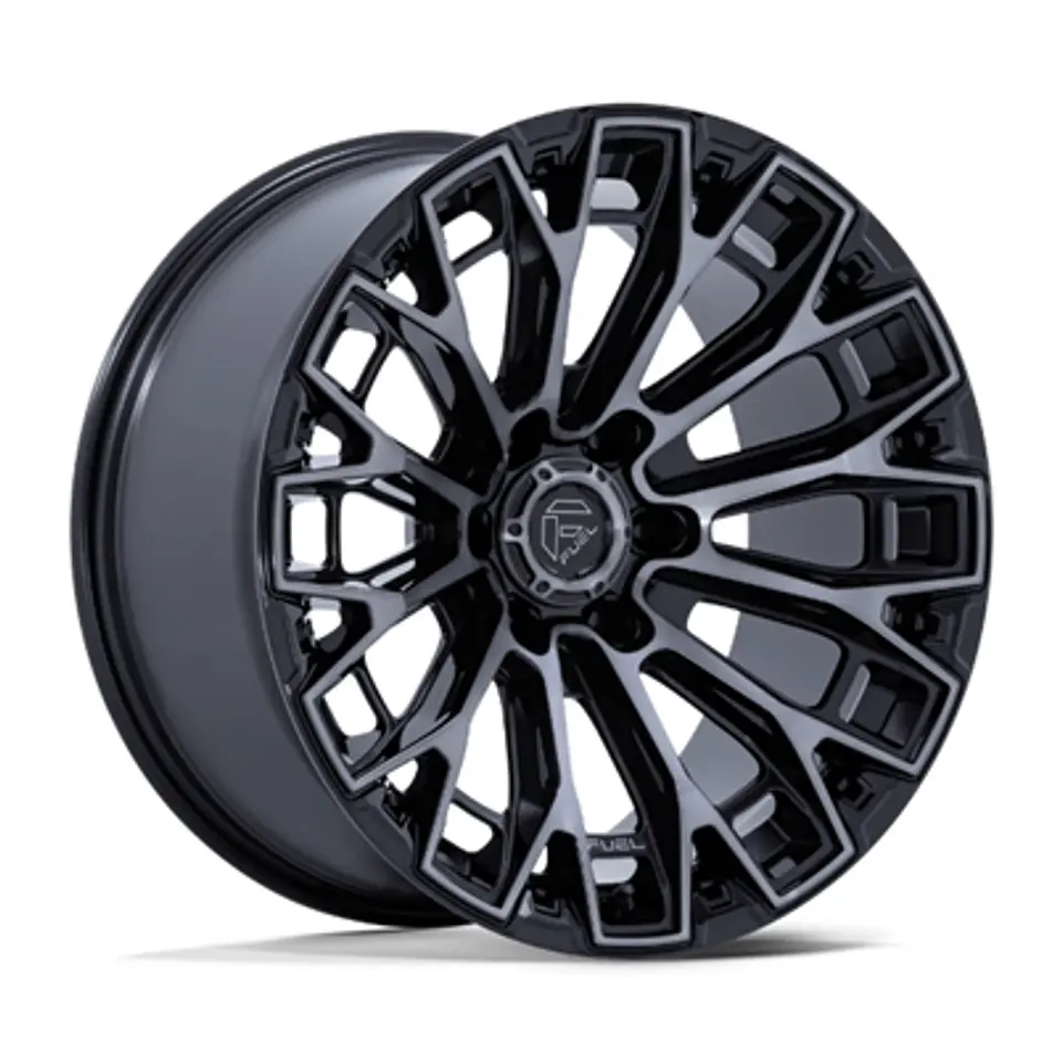 Juego de 4 llantas Fuel TRAX 17X9 6X139.7 ET+1 GLOSS BLACK MACHINED FACE DTCC 1