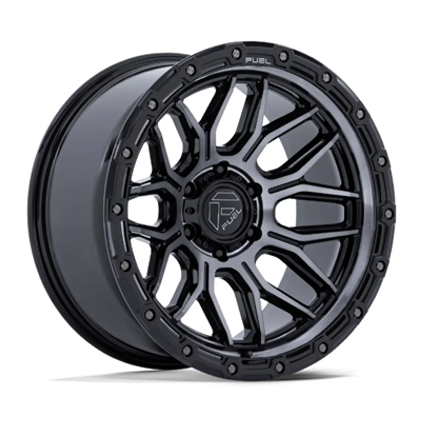 Juego de 4 llantas Fuel SURGE 17X9 6X139.7 ET-12 GLOSS BLACK MACHINED W/ GTCC 1