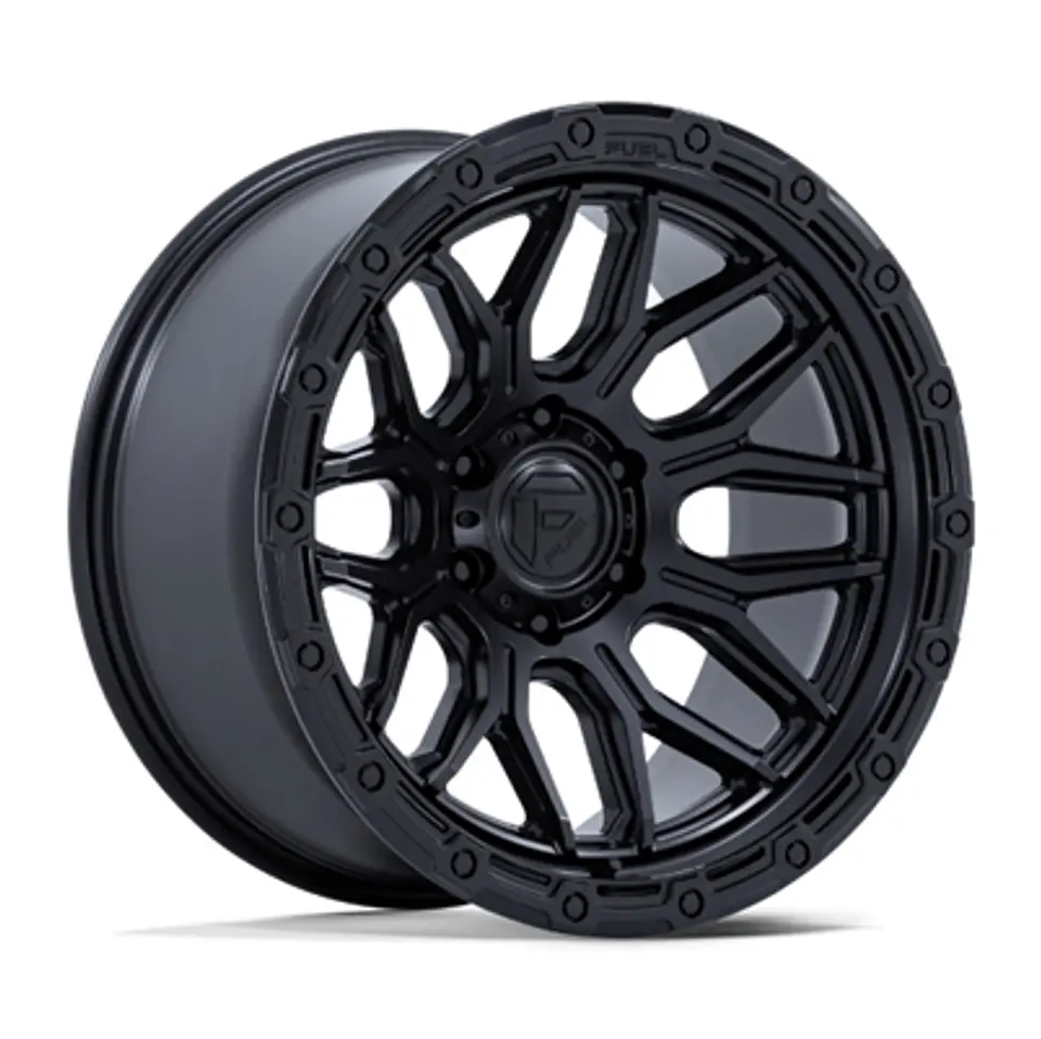 Juego de 4 llantas Fuel SURGE 17X9 6X135 ET+1 MATTE BLACK W/ GLOSS BLACK LIP 1
