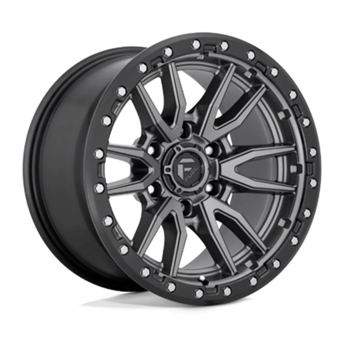 Juego de 4 llantas Fuel REBEL 20X9 8X165.1 ET+1 MATTE GUN METAL BLACK LIP 1