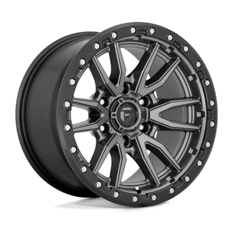Juego de 4 llantas Fuel REBEL 20X9 8X165.1 ET+1 MATTE GUN METAL BLACK LIP 1
