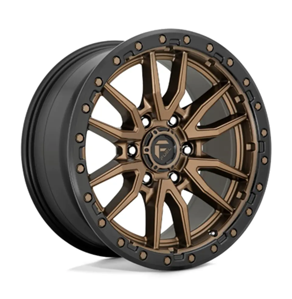 Juego de 4 llantas Fuel REBEL 20X9 6X139.7 ET+1 MATTE BRONZE BLACK LIP 1
