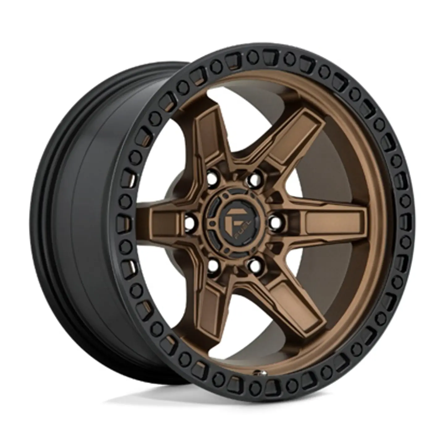 Juego de 4 llantas Fuel KICKER 17X9 6X139.7 ET-12 MATTE BRONZE BLACK LIP 1