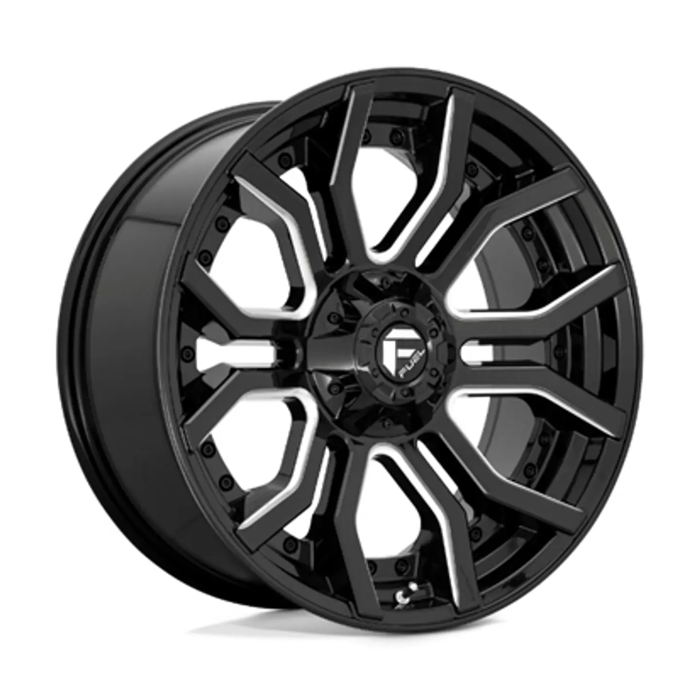 Juego de 4 llantas Fuel RAGE 20X9 6X135/6X139.7 ET+1 GLOSS BLACK MILLED 1