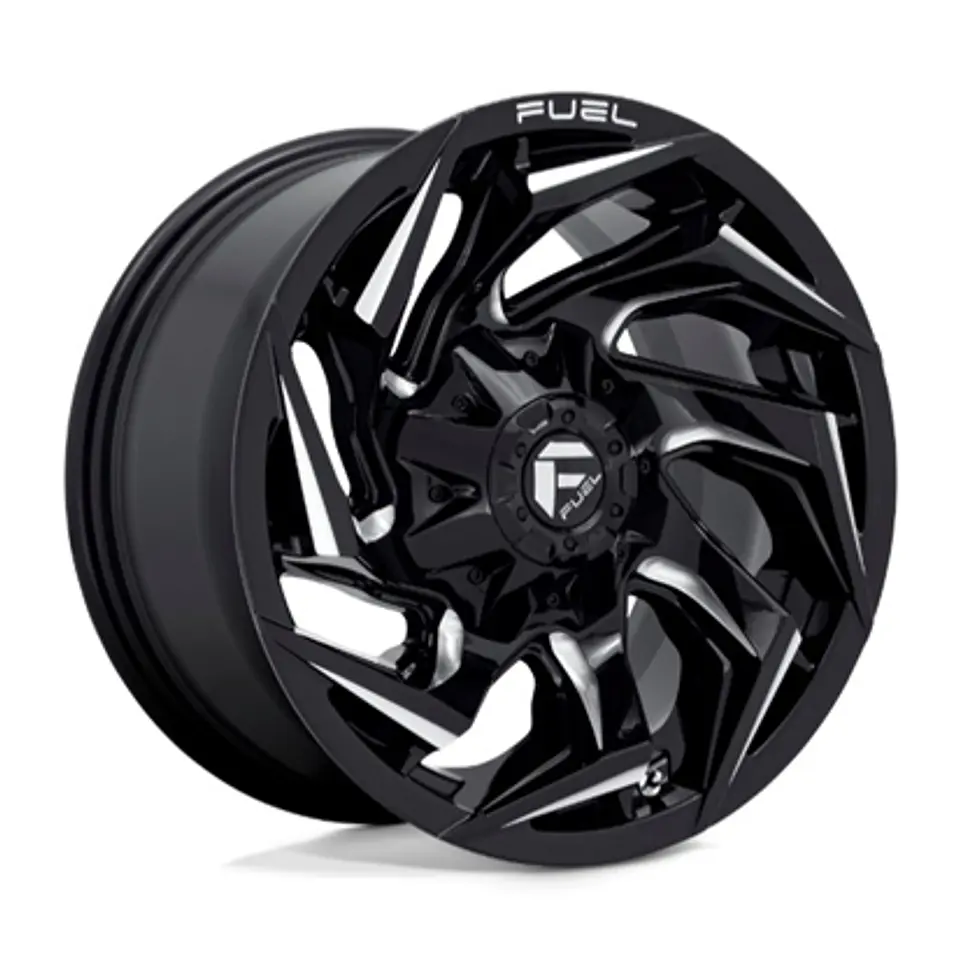 Juego de 4 llantas Fuel REACTION 17X9 5X127/5X114.3 ET-12 GLOSS BLACK MILLED 1
