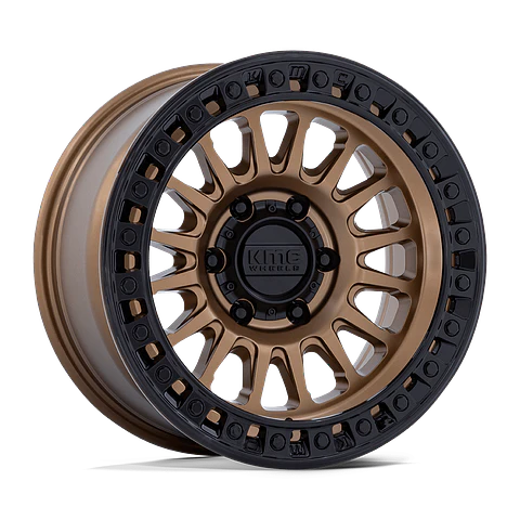 Juego de 4 llantas KMC KM552 IMS 17X8.5 6X139.7 ET-10 MATTE BRONZE W/ GLOSS BLACK LIP