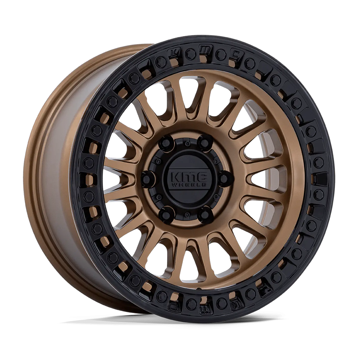 Juego de 4 llantas KMC KM552 IMS 17X8.5 6X139.7 ET-10 MATTE BRONZE W/ GLOSS BLACK LIP 1