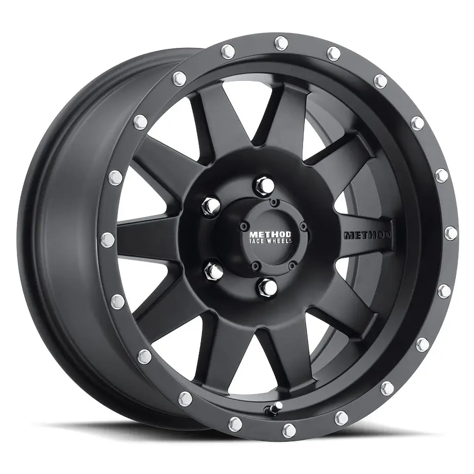 Juego de 4 llantas Method MR301 15x7 5x139.7 ET -6 Matte Black 1