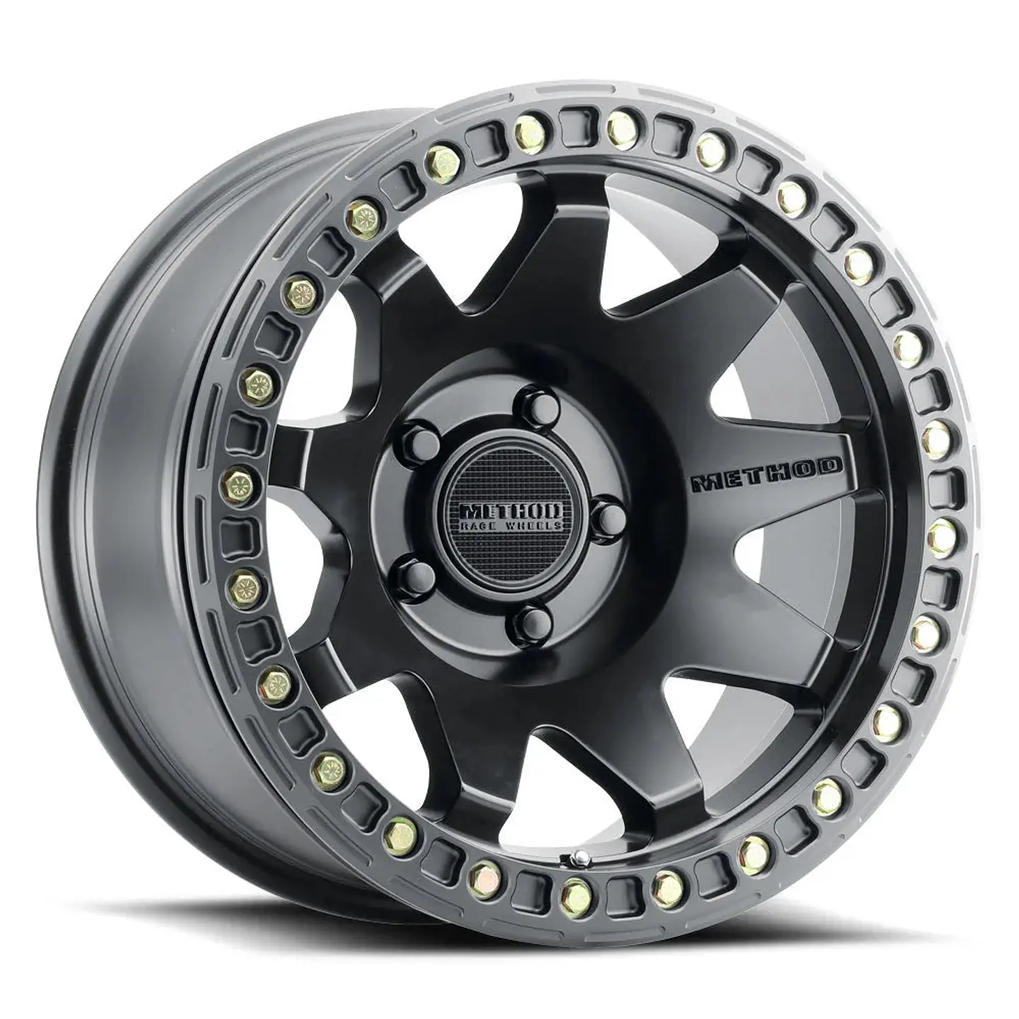 Juego de 4 llantas Method MR108 17x9 5x127 ET -44 Matte Black Beadlock 1