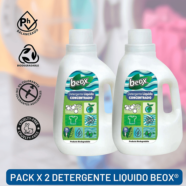 Pack 2 X Detergente Ecológico Biodegradable Beox® 6 Litros