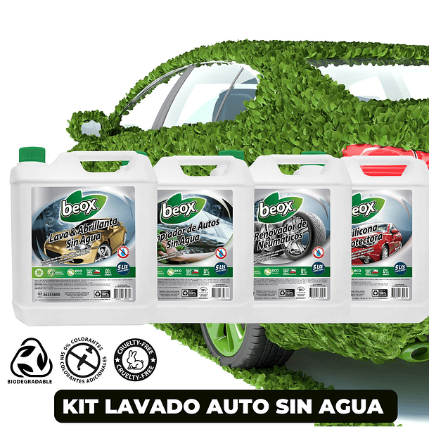 Lavado Autos Sin Agua  en Seco Beox® KIT PRO