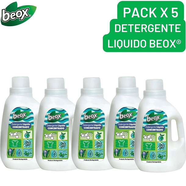 Pack x 5 Detergente Ecológico Biodegradable Beox® 