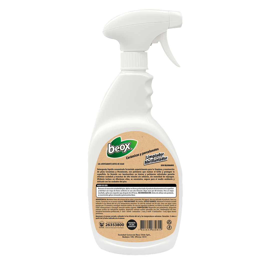 Limpiador Abrillantador Porcelanato Y Ceramicas Beox® 1 Lt 5