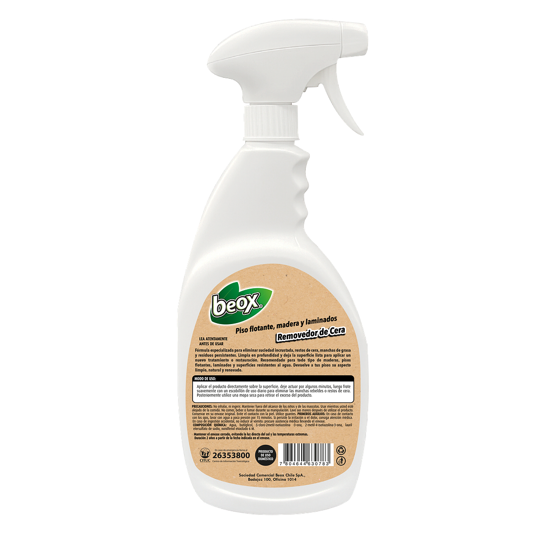 Removedor Ceras Pisos Flotante y Parquet Beox® 1 Lt 5