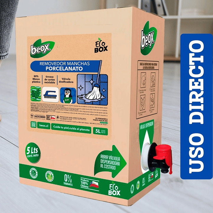 Removedor Manchas Porcelanato Y Ceramica Beox® Ecobox 5 Lts 2