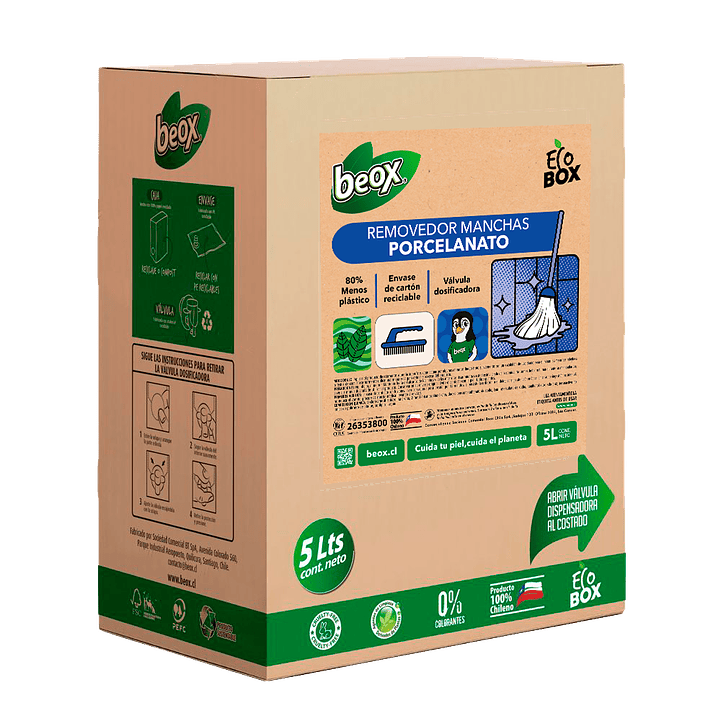 Removedor Manchas Porcelanato Y Ceramica Beox® Ecobox 5 Lts 4