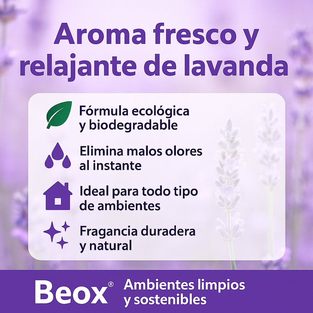 Aromatizador Telas Y Ambientes Lavanda Beox® 5 Lts 2
