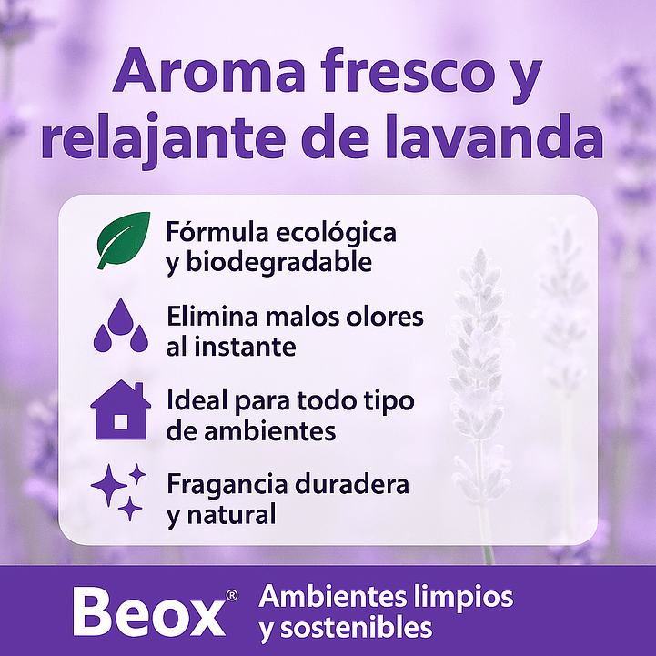 Aromatizador Telas Y Ambientes Lavanda Beox® 5 Lts 2