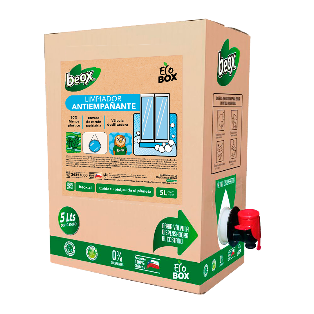 Limpiador Antiempañante Vidrios Beox® Ecobox 5 Lts 1
