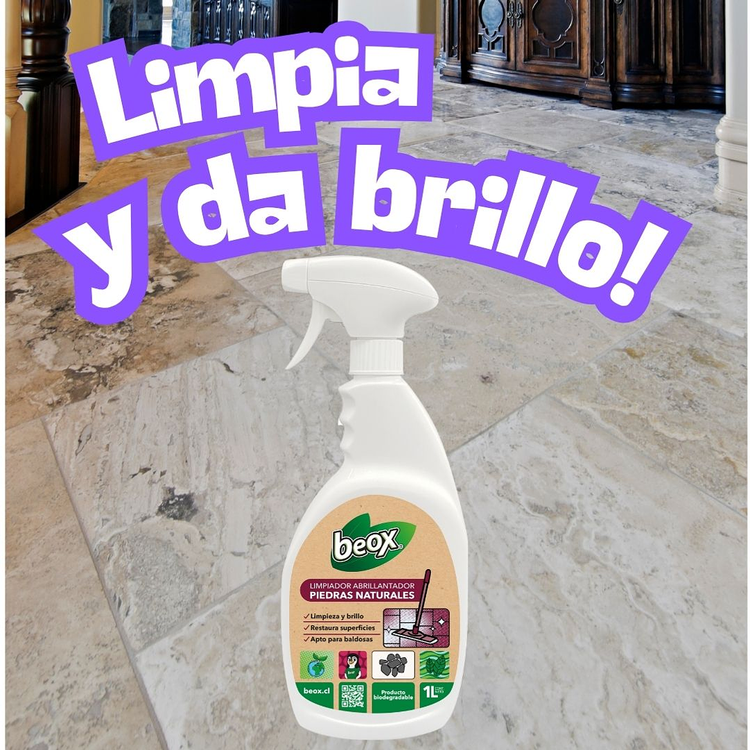 Limpiador Abrillantador Baldosas Y Piedras Naturales Beox® 1 Lt 3